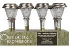 Outdoor Expressions Stainless Steel Solar Path Light Stainless Steel (Pack of 12)