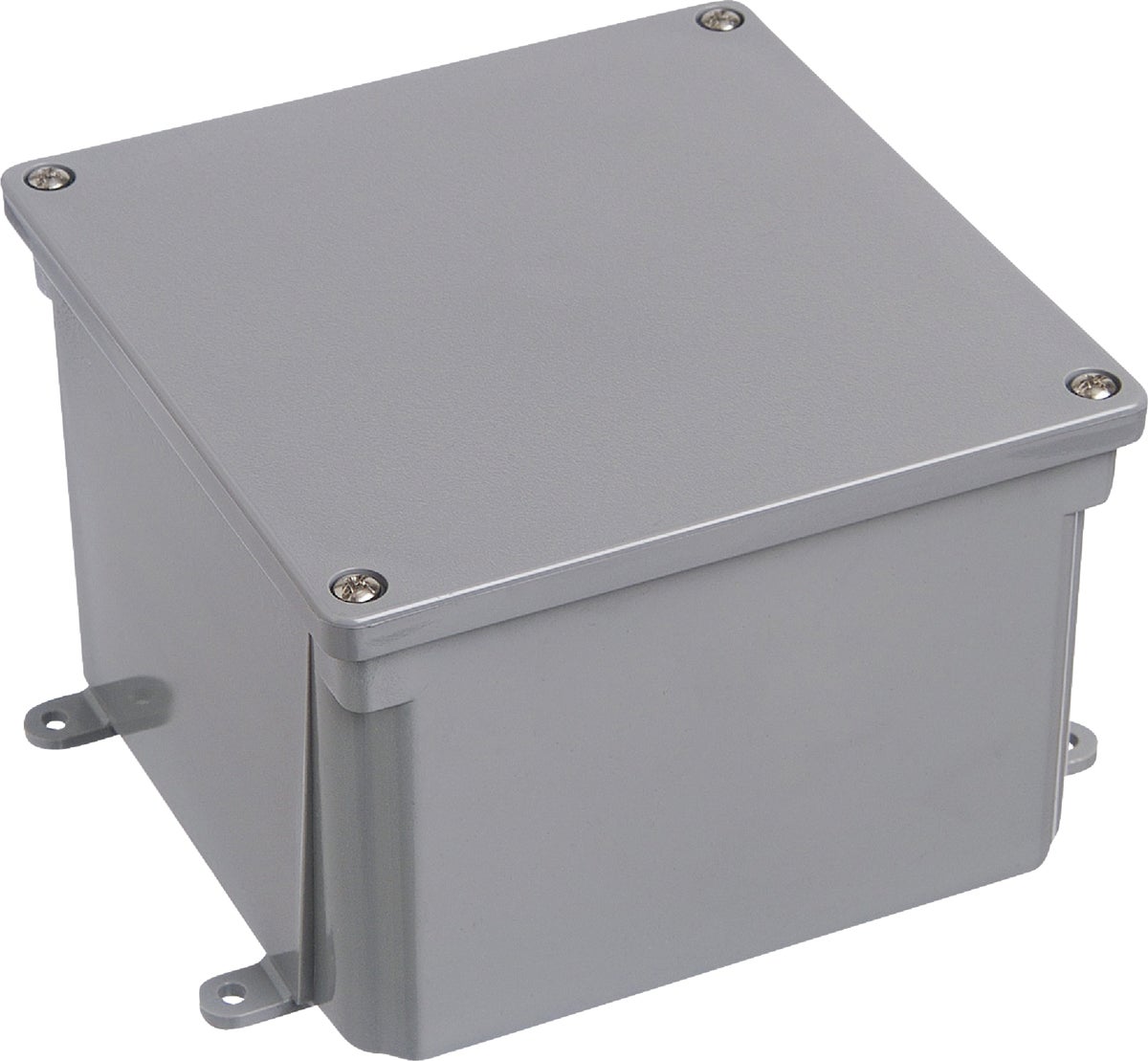 PVC (polyvinyl chloride) junction box with cover. 