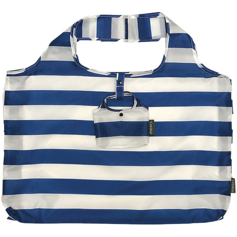 Meori Pocket Shopper Storage Bag Blue Stripe