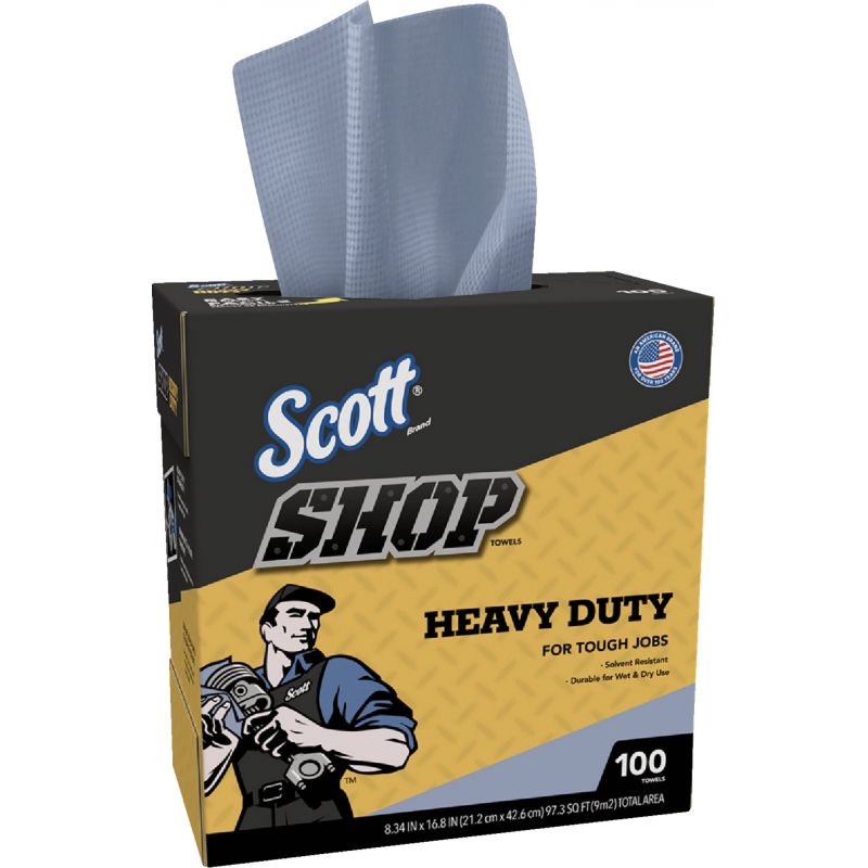 Scott 8.34 In. L x 16.8 In. W Shop Towel Blue