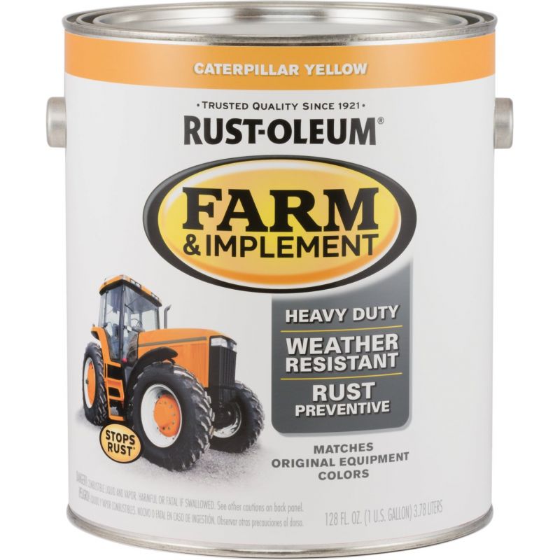 Rust-Oleum Stops Rust Farm &amp; Implement Enamel Caterpillar Yellow, 1 Gal.