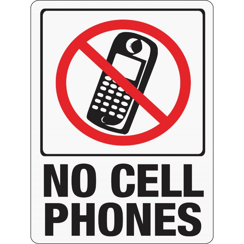 Hy-Ko No Cell Phones Sign Weather-Resistant (Pack of 10)