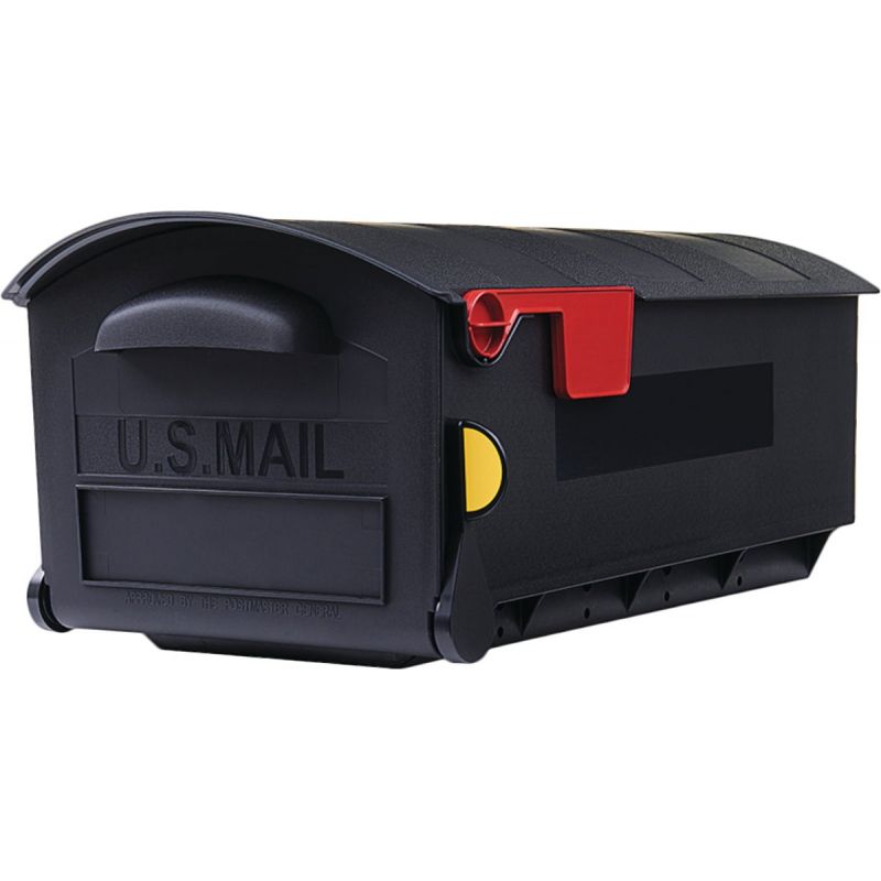 Gibraltar Patriot Plastic Post Mount Mailbox Large, Black