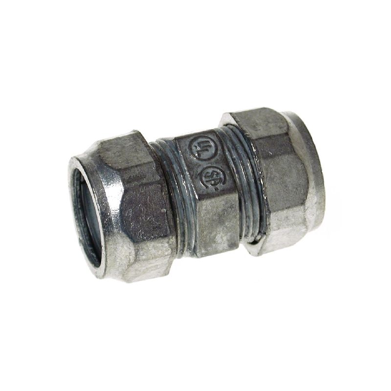 Hubbell CKZ050R4 Conduit Coupling, 1/2 in Compression, Zinc-Plated