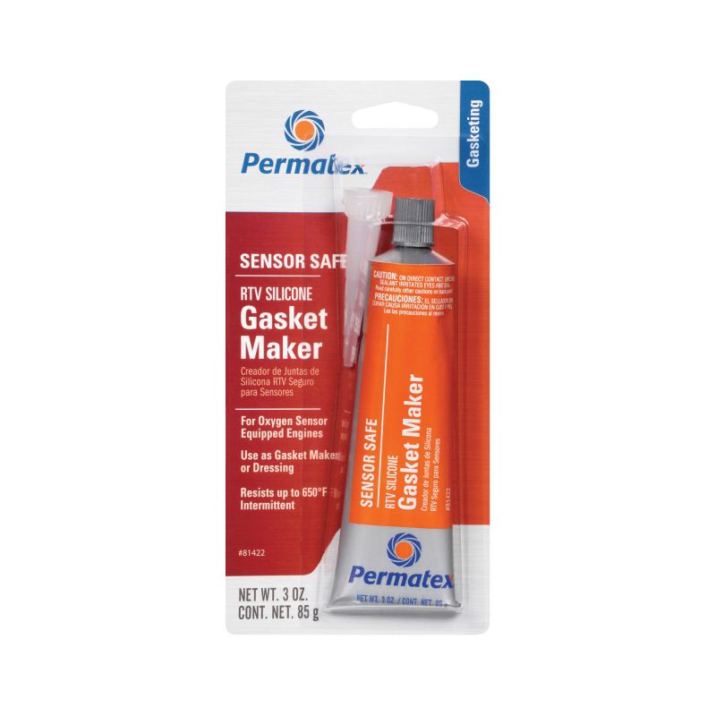 Permatex 81422 Gasket Maker, 3 oz Tube, Paste, Acetic Acid Red