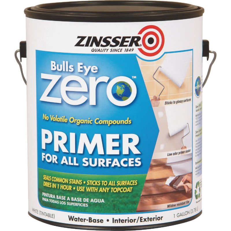 Zinsser Bulls Eye Zero VOC Interior/Exterior Primer 1 Gal., White