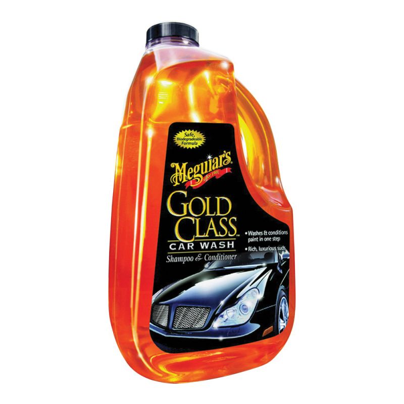 Meguiar&#039;s G7164 Car Wash Shampoo and Conditioner, 64 oz, Bottle, Liquid, Sweet Fruity Bright Yellow