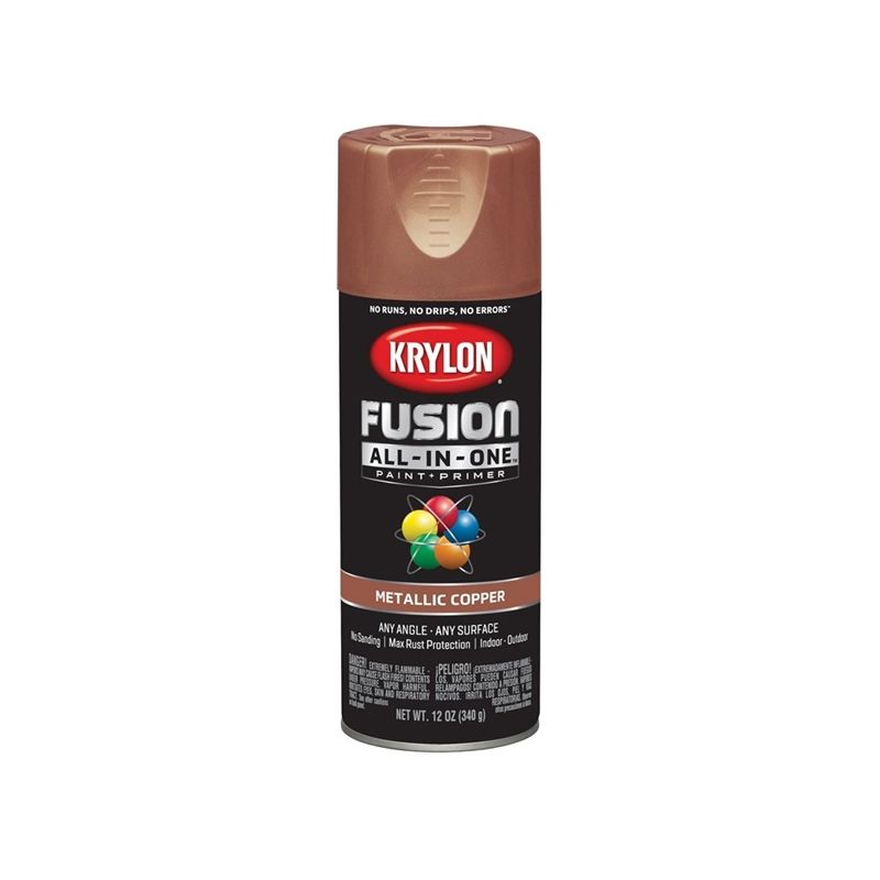 Krylon K02768007 Spray Paint, Metallic, Copper, 12 oz, Can Copper