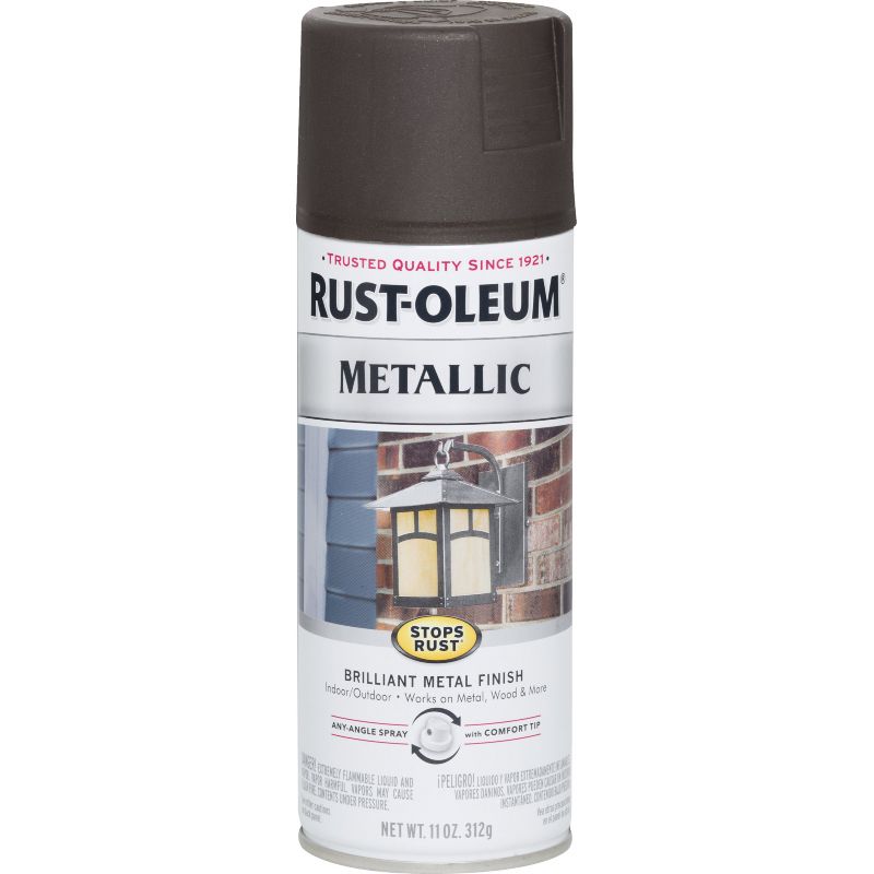 Rust-Oleum Stops Rust Metallic Spray Paint Oil Rubbed Bronze, 11 Oz.