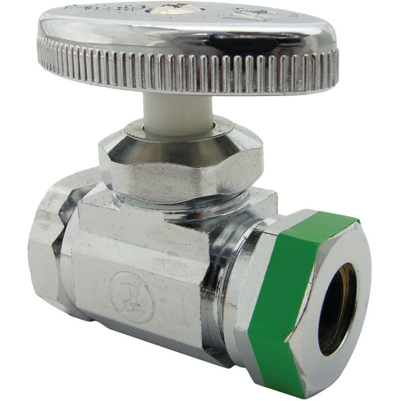 Lasco Female Iron Pipe Inlet X Iron Pipe Outlet Straight Valve 1/2 In. FIP Inlet X 1/2 In. IP Outlet