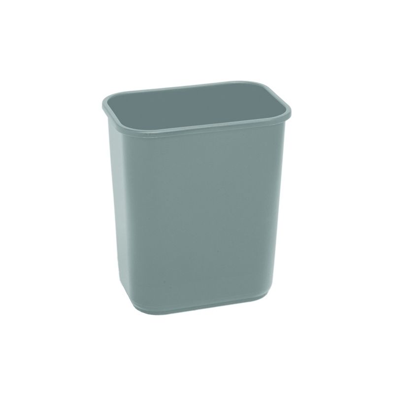 Continental Commercial 2818GY Waste Basket, 28.125 qt, Plastic, Gray, 15 in H 28.125 Qt, Gray