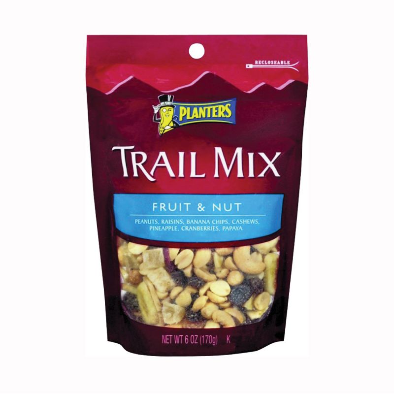 Planters 422519 Trail Mix, Fruit, Nut, 6 oz, Bag (Pack of 12)