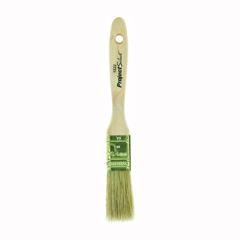 Linzer 1522-2 Paint Brush, 2 in W, 2-3/4 in L Bristle, China Bristle, Beaver Tail Handle Walnut/White