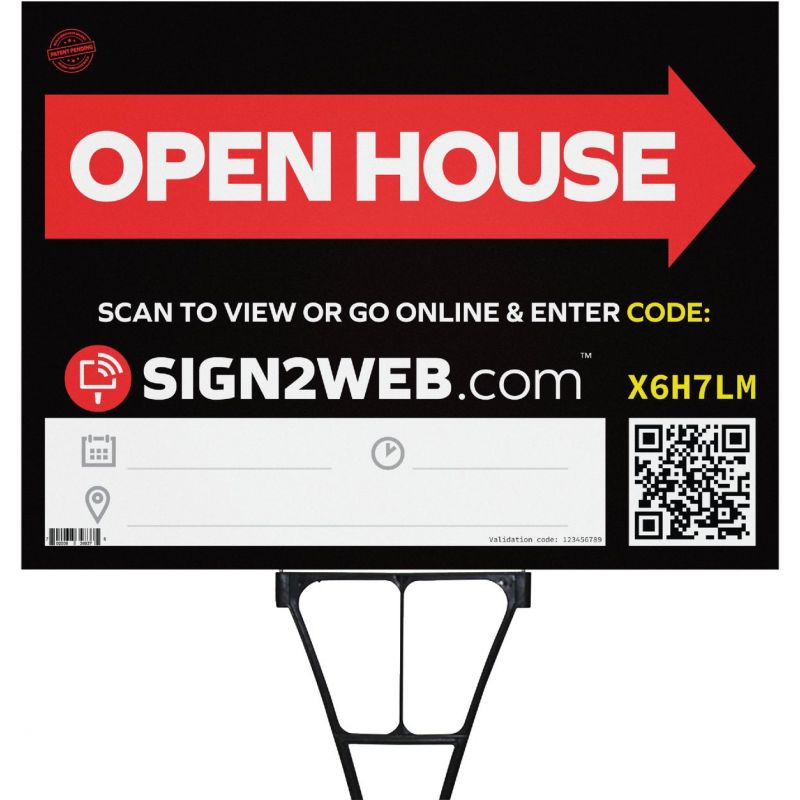 Sign2Web Open House Sign Double-Sided
