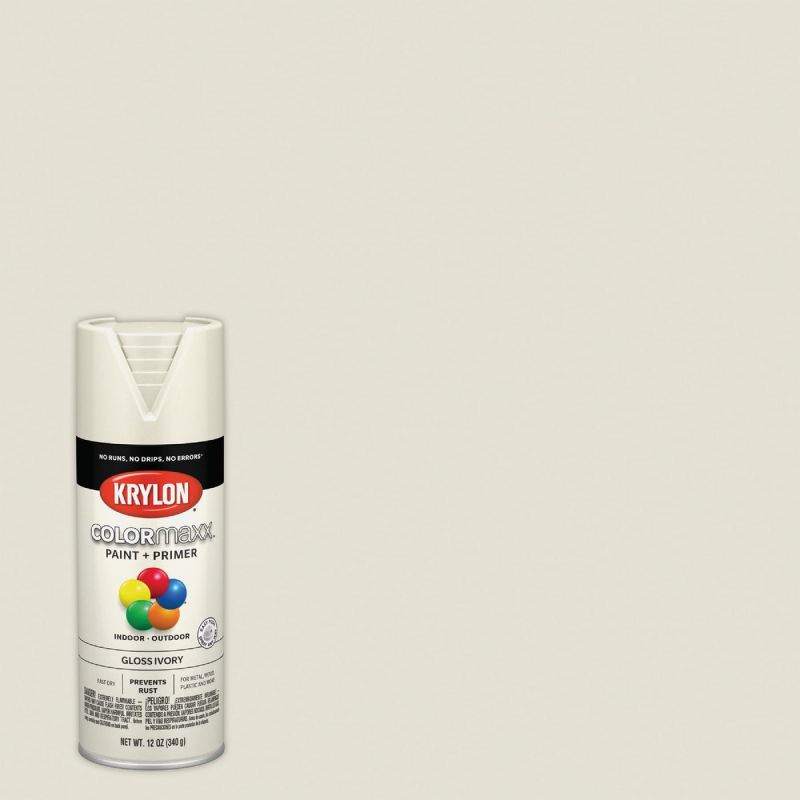 Krylon ColorMaxx Spray Paint + Primer Ivory, 12 Oz.