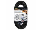 PowerZone ORECPL502628 Extension Cord, 16 AWG Cable, 40 ft L, 13 A, 125 V, Black