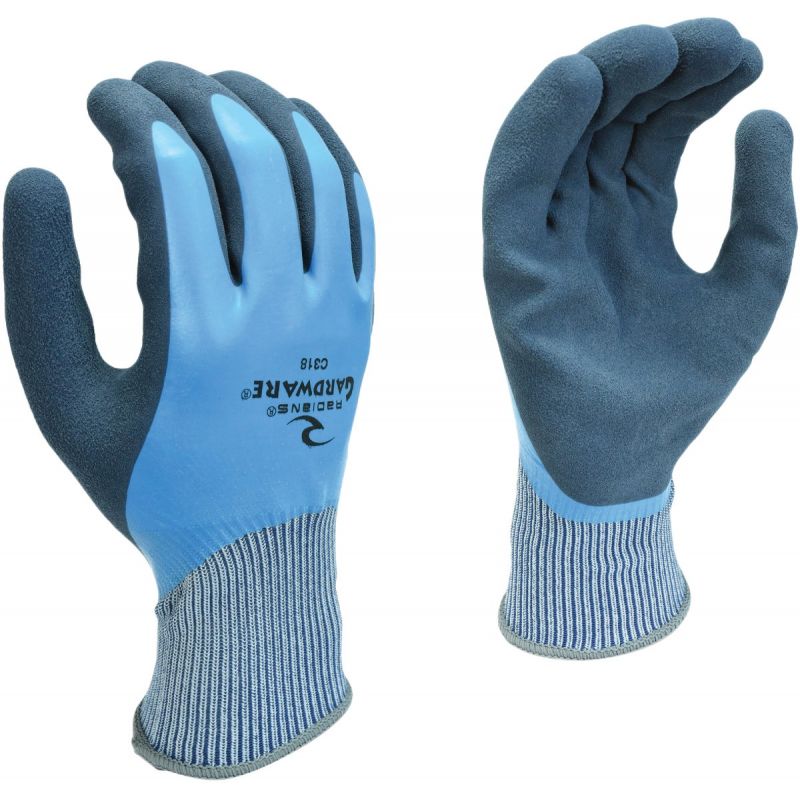 GardWare Double-Dipped Latex Garden Glove L, Blue