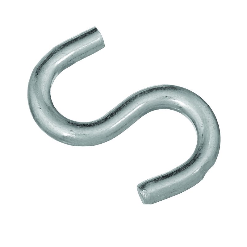 National Hardware N273-433 S-Hook, 140 lb Working Load, 0.9 in Dia Wire, Steel, Zinc (Pack of 50)