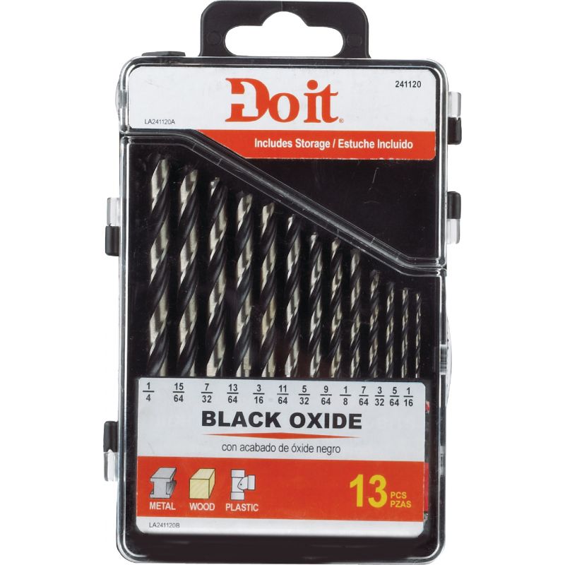 Do it 13-Piece Black Oxide Drill Bit Set 1/16 In. Thru 1/4 In.
