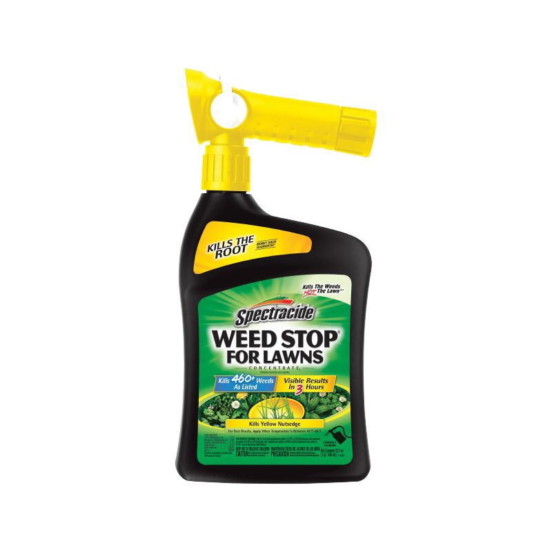 Spectracide Weed Stop HG-96541 Weed Stop Concentrate, Liquid, QuickFlip Sprayer Application, 32 fl-oz Package Brown
