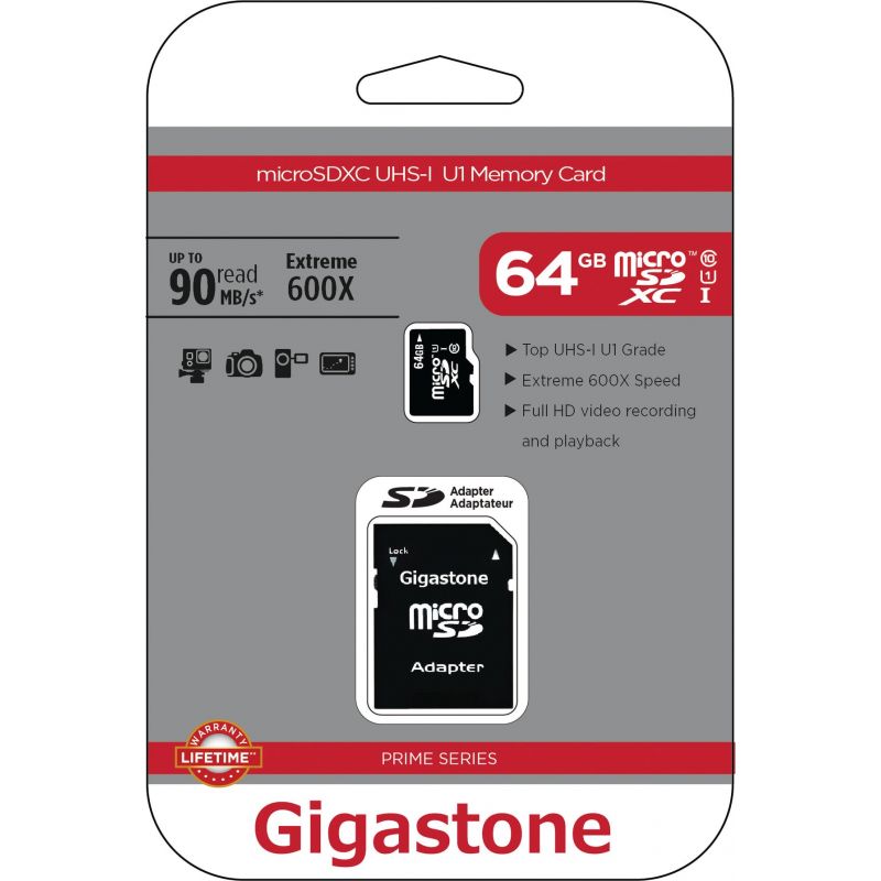 Gigastone Prime Series MicroSD Card 2-In-1 Kit