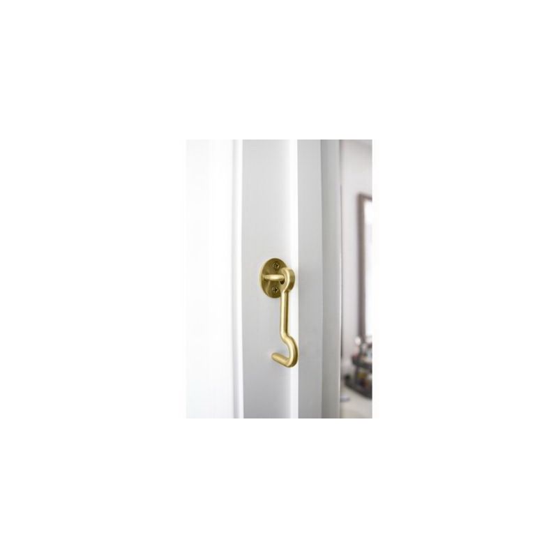 National Hardware N700-154 Privacy Hook, 4 in, Steel, Brushed Gold 4 In