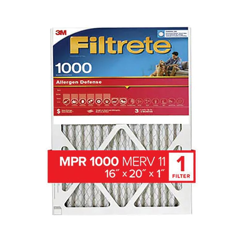 Filtrete 9800-4 Air Filter, 16 in L, 20 in W, 11 MERV, 1000 MPR