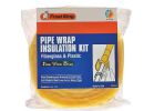 Frost King SP42X/18 Pipe Wrap Kit, 25 ft L, 3 in W, 1 in Thick, 3.3 R-Value, Fiberglass