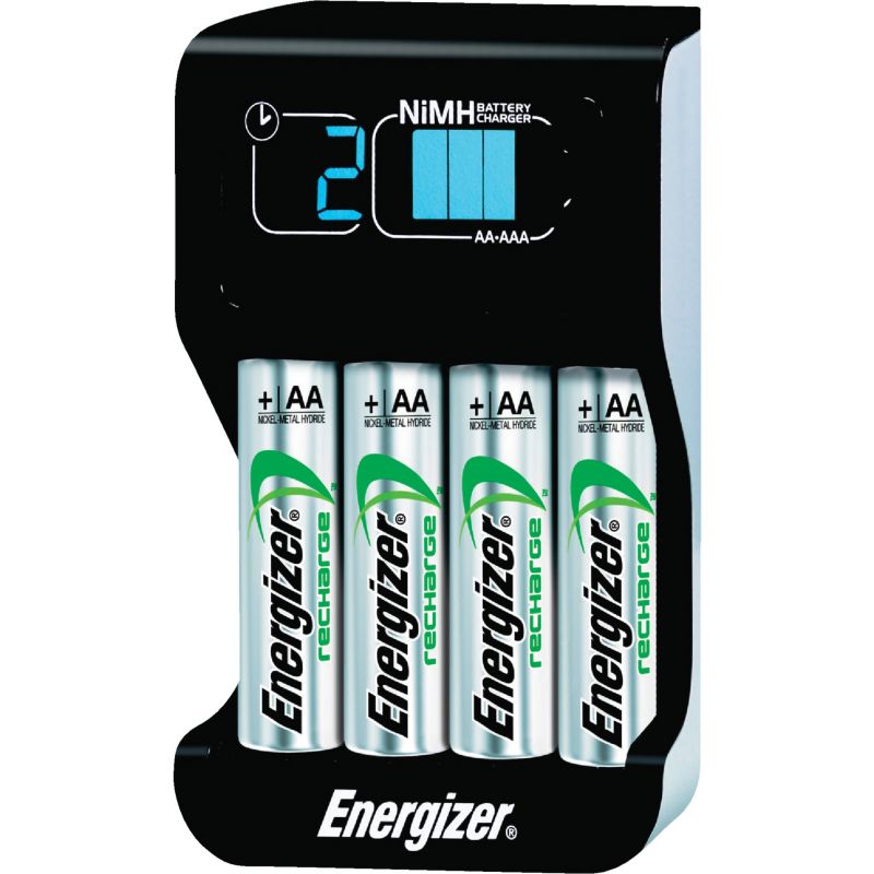 Chargeur 4 Piles Rechargeables intelligent AA, AAA, 9V
