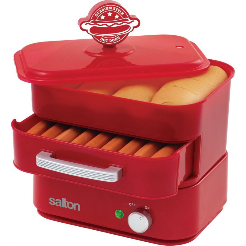 Salton Red Hot Dog Steamer Red