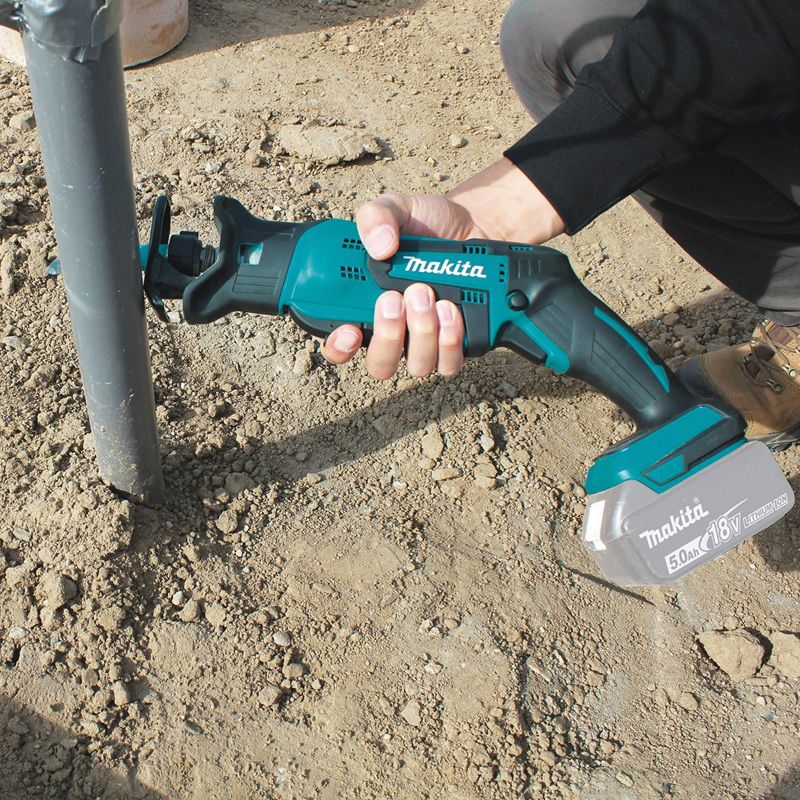 Makita XRJ01Z Compact Reciprocating Saw, Tool Only, 18 V, 2 in Cutting Capacity, 1/2 in L Stroke, 0 to 3000 spm