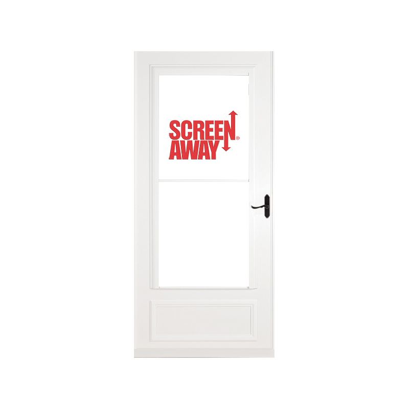 Larson Screen Away 83085031 Storm Door, 32 in W, 81 in H, Retractable Screen