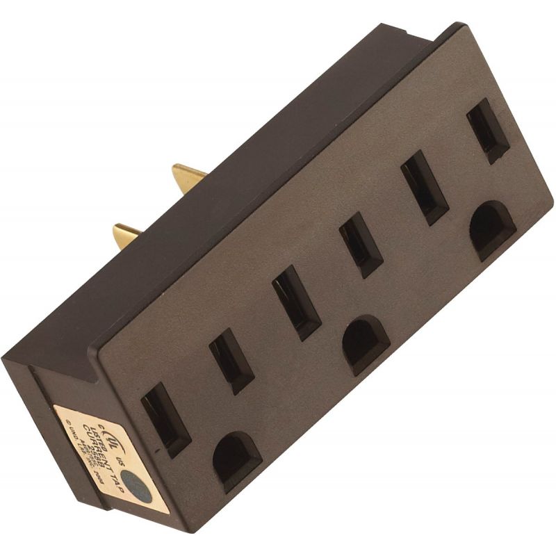 Leviton 3-Prong Multi-Outlet Tap Brown, 15A