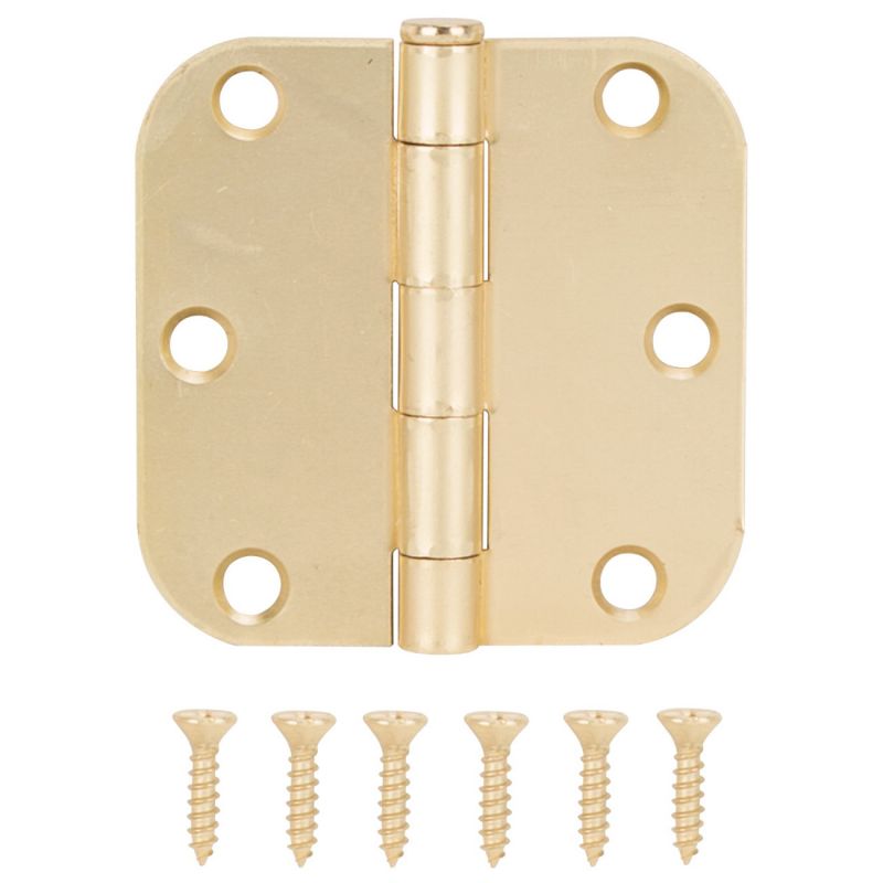 ProSource LR-703-PS Door Hinge, Steel, Satin Bronze, Loose Pin, 180 deg Range of Motion, Screw Mounting Satin Brass