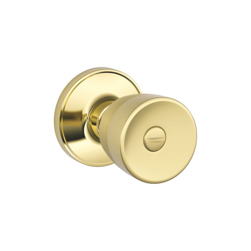 Dexter J Series J40 BYR 605 Privacy Lockset, Tulip Design, Knob Handle, Bright Brass, Metal, Interior Locking