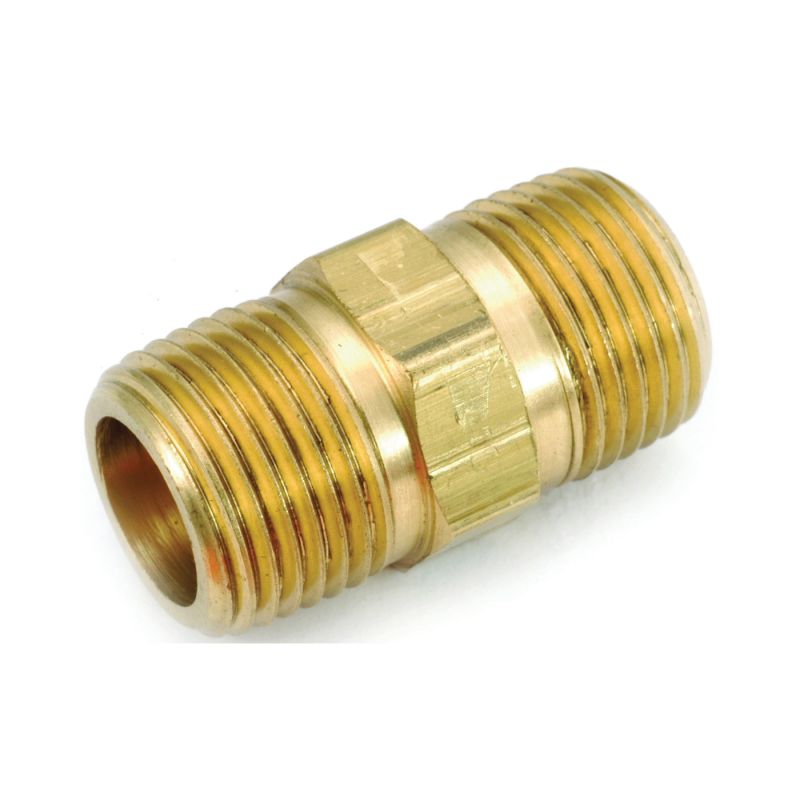 Anderson Metals 756122-02 Pipe Nipple, 1/8 in, MPT, Brass, 1 in L (Pack of 10)