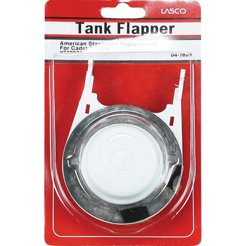Lasco American Standard Cadet Toilet Flapper with Chain 5.0&quot; L X 3.5&quot; W X 2.0&quot; H, White