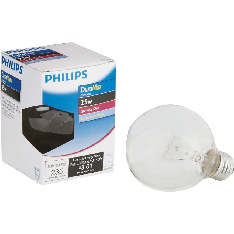 Philips DuraMax Medium G25 Globe Light Bulb
