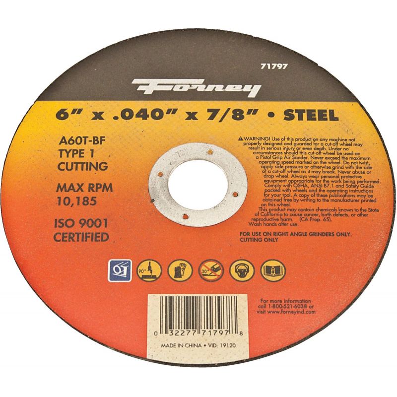 Forney Type 1 Cut-Off Wheel