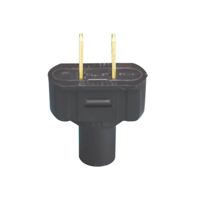 Leviton 002-48643-00E Electrical Plug, 2 -Pole, 15 A, 125 V, NEMA: NEMA 1-15P, Black Black