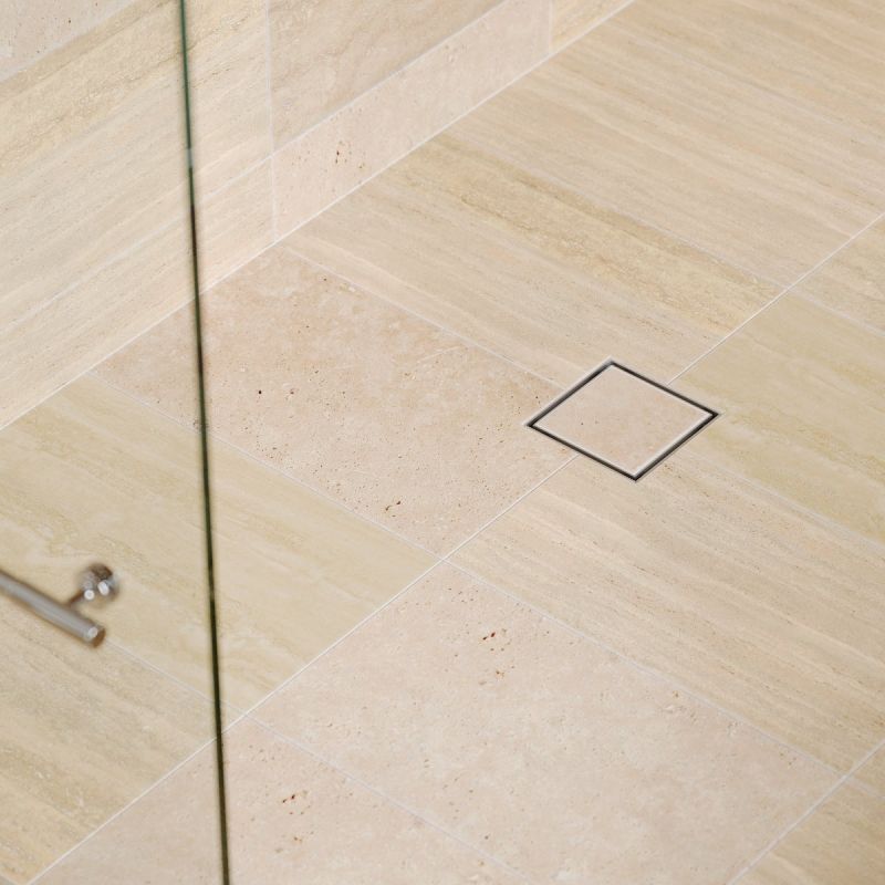 B&amp;K Square Tile-In Grate Pattern Shower Drain