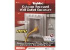 TayMac Recessed Outdoor Outlet Kit Gray