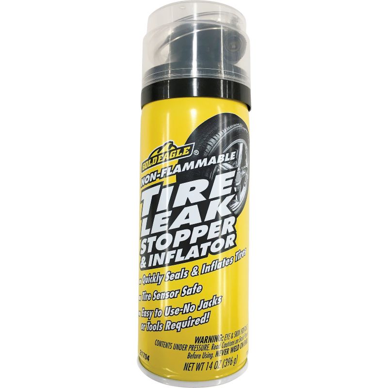 Gold Eagle Tire Puncture Sealer and Inflator 14 Oz.