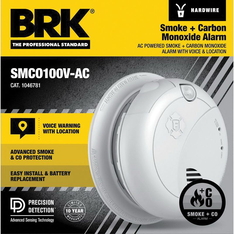 First Alert 1046781 Smoke and Carbon Monoxide Alarm, Alarm: Voice, Photoelectric Sensor