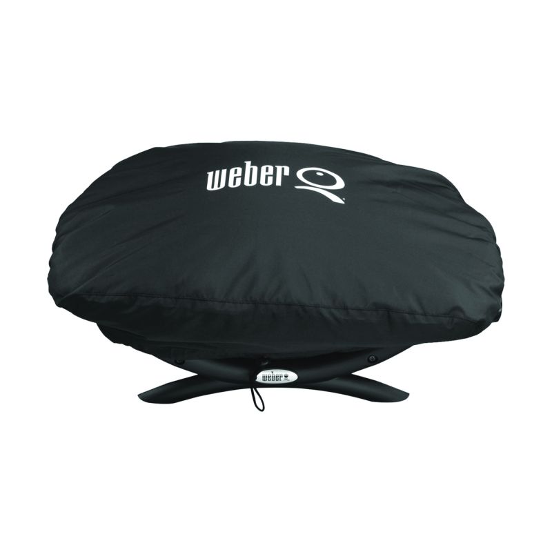 Weber 7110 Grill Cover, 17-1/4 in W, 12-1/2 in H, Polyester, Black Black
