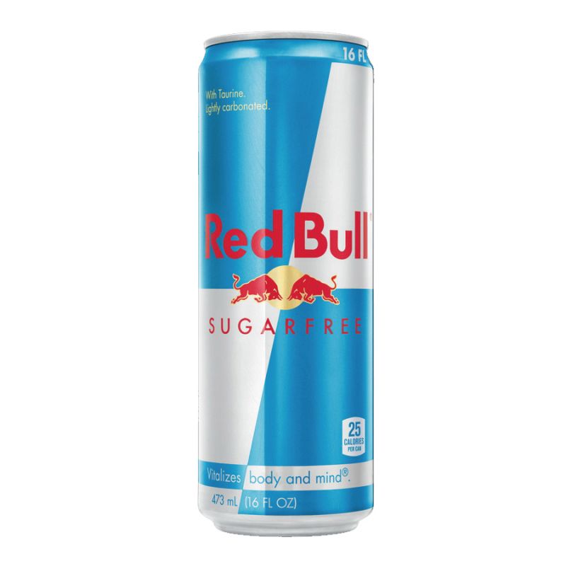Red Bull RB33673 Energy Drink, Sugarfree Flavor, 16 oz Can Blue/Silver