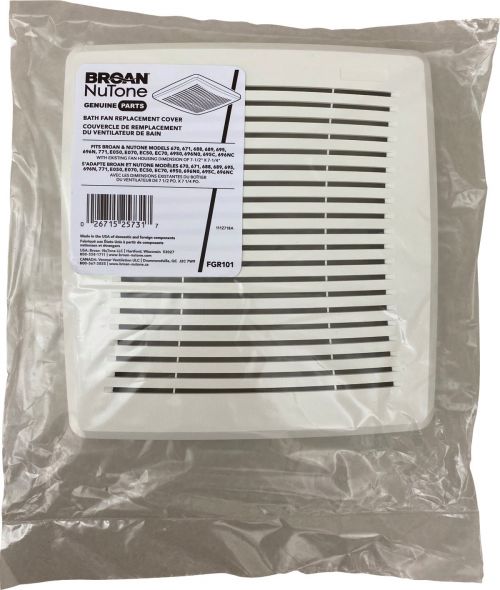 Broan CleanCover 13-1/4 In. x 13-1/4 In. x 1-5/16 In. White