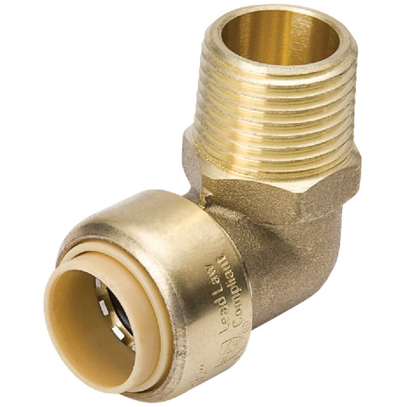 ProLine Brass Push Fit x MPT Elbow 1/2 In. PF X 1/2 In. MPT