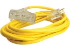 Coleman Cable Polar Solar Cold Weather 3-Outlet Extension Cord Yellow, 15