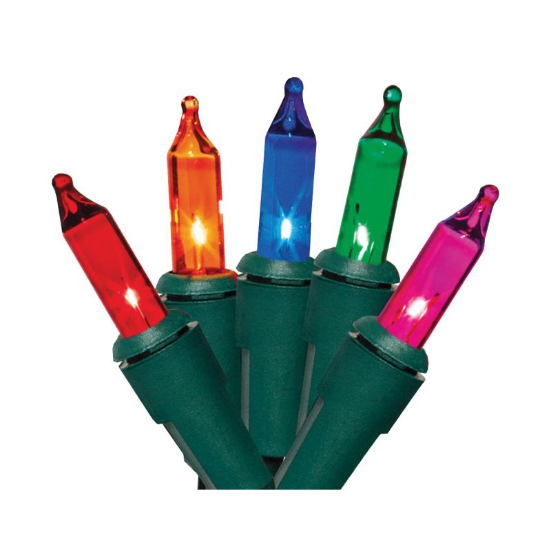 Hometown Holidays C10Y082A Light Set, Christmas, 120 V, 40.8 W, 100-Lamp, Blue/Green/Pink/Red/Yellow Lamp
